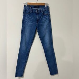 J Brand High Rise Skinny Jeans Raw Hem